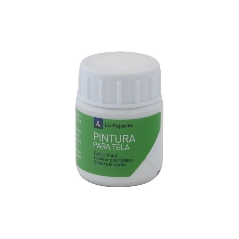 114371-PINTURA TELA PAJARITA 25 ml BLANCO T-01 precio por 6 unidades