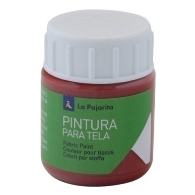 118171-PINTURA TELA PAJARITA 25 ml ROJO IG.T-11 precio por 6 unidades