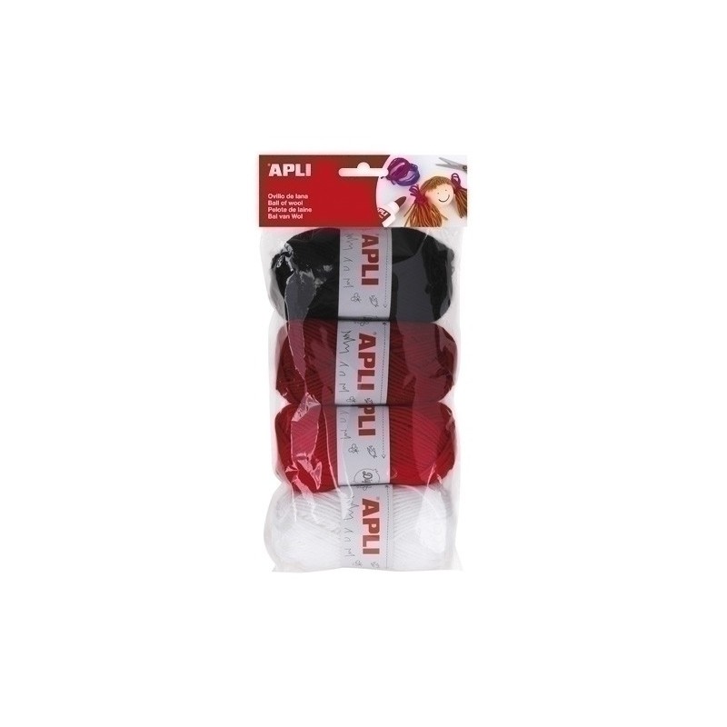 14091-OVILLOS LANA APLI 50 gr. TONOS ROJOS P/4 precio por 1 unidades