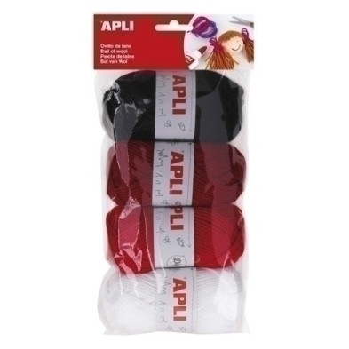 14091-OVILLOS LANA APLI 50 gr. TONOS ROJOS P/4 precio por 1 unidades