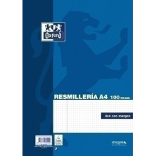 400173747-PAPEL OXFORD A4 100h CD.4 AZUL precio por 24 unidades