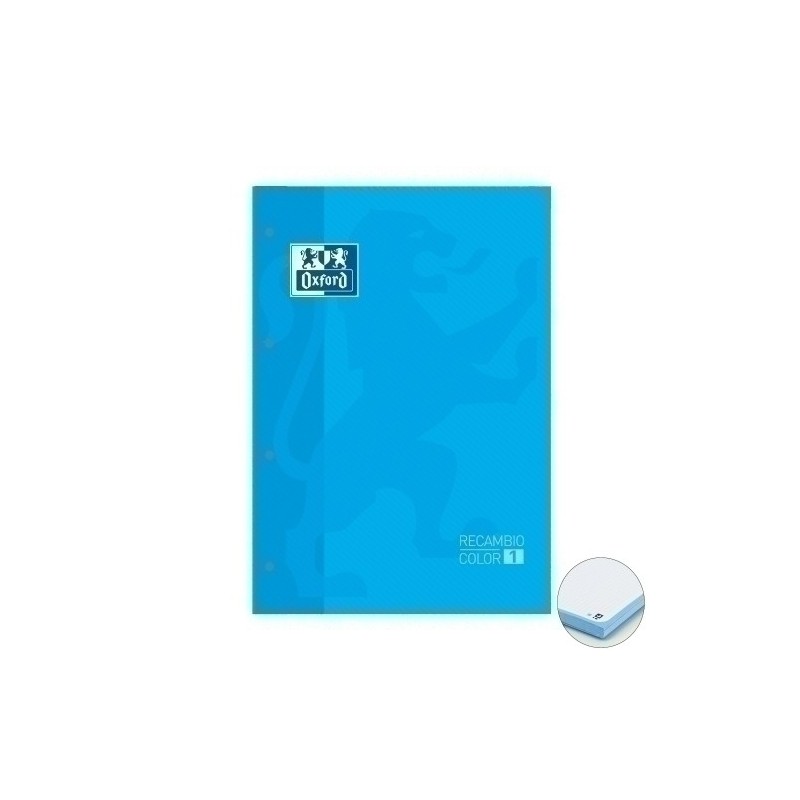 400123679-RECAMBIO OXF. A4 80h 4 TAL. CD.5 AZUL precio por 5 unidades