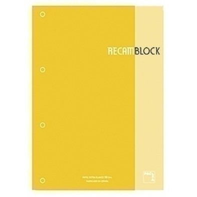 21162-RECAMBIO PACSA A4 80h 4 TAL. CD.5 AMARIL precio por 5 unidades