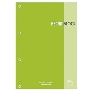 21158-RECAMBIO PACSA A4 80h 4 TAL. CD.5 VERDE precio por 5 unidades