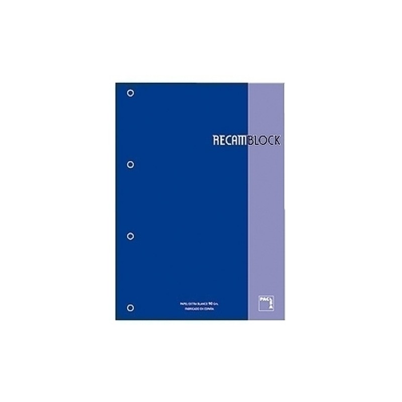 21161-RECAMBIO PACSA A4 80h 4 TAL. CD.5 AZUL precio por 5 unidades