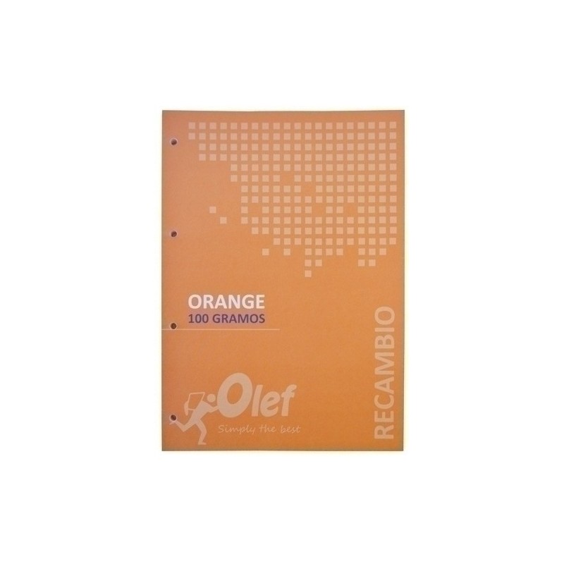 R100NAR-RECAMBIO OLEF A4 80h 4 TAL. CD.5 NARANJA precio por 5 unidades