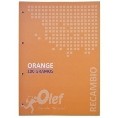 R100NAR-RECAMBIO OLEF A4 80h 4 TAL. CD.5 NARANJA precio por 5 unidades