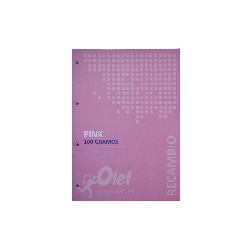 R100ROS-RECAMBIO OLEF A4 80h 4 TAL. CD.5 ROSA precio por 5 unidades