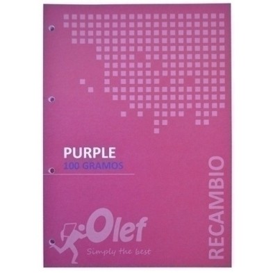 R100VIO-RECAMBIO OLEF A4 80h 4 TAL. CD.5 VIOLETA precio por 5 unidades