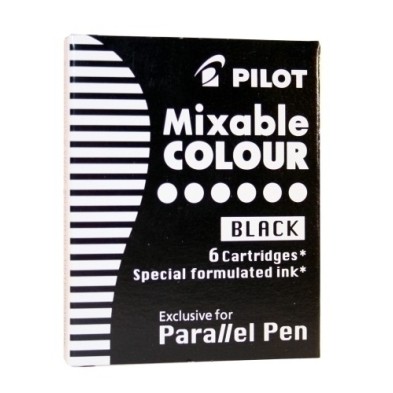 IC-P3-S6-B-RECAMBIO PILOT PLUMA PARALLEL NEGRA C/6 precio por 1 unidades