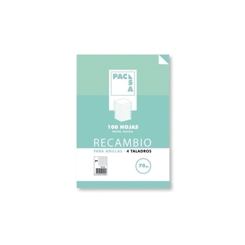 21211-RECAMBIO PACSA Fº 100h 4 TAL. CD.4 precio por 1 unidades
