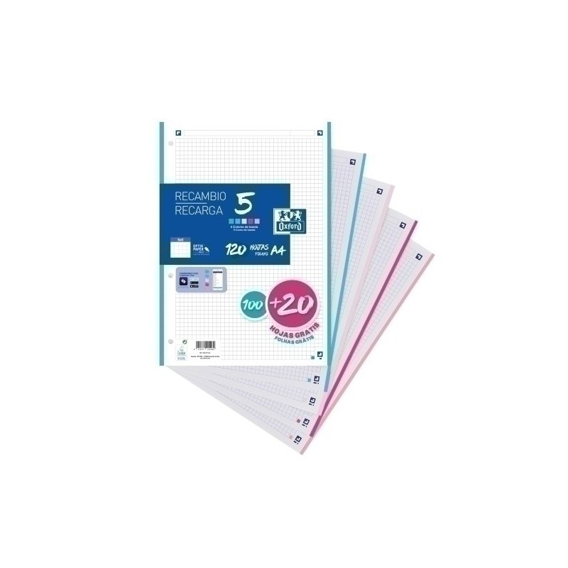 400146851-RECAMBIO OXF. A4 120h 4 TAL. CD.5 precio por 1 unidades