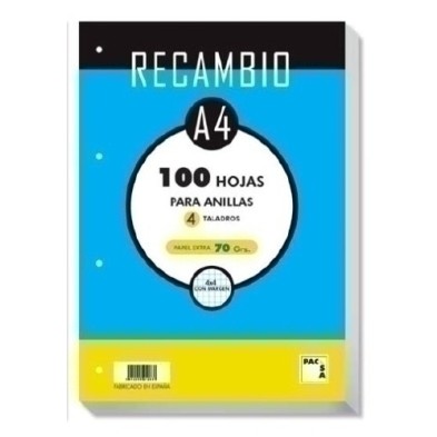 21231-RECAMBIO PACSA A4 100h 4 TAL. CD.4 precio por 1 unidades