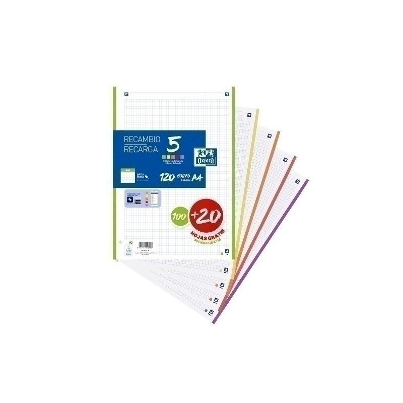 400174182-RECAMBIO OXF. A4 120h 4 TAL. CD.4 precio por 1 unidades