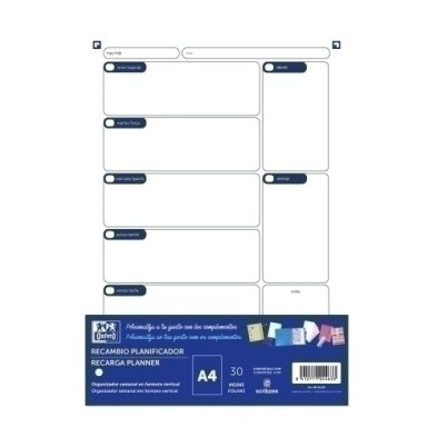 400162338-RECAMBIO OXF. PLANNER SEMANAL 30h precio por 15 unidades