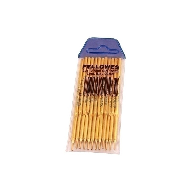0910301-RECAMBIO FELLOWES BOLIGRAFO AZUL C/12 precio por 1 unidades