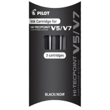 BXS-IC-B-RECAMBIO PILOT V-5 RECARGABLE NEGRO B/3 precio por 12 unidades