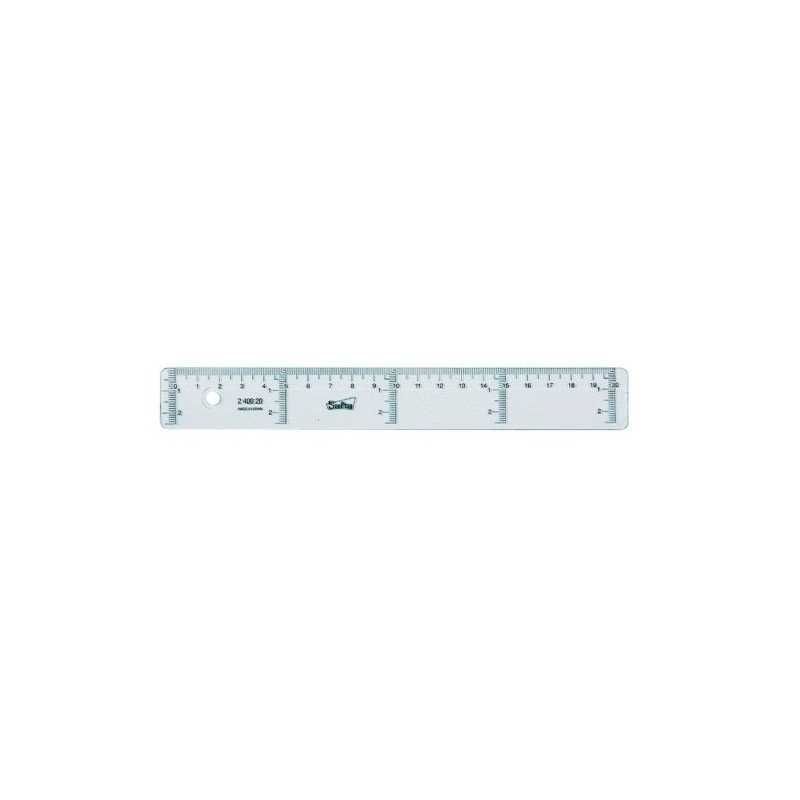 400920-REGLA CRISTAL SAFTA 20 CENTIMETROS