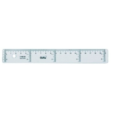 400920-REGLA CRISTAL SAFTA 20 CENTIMETROS