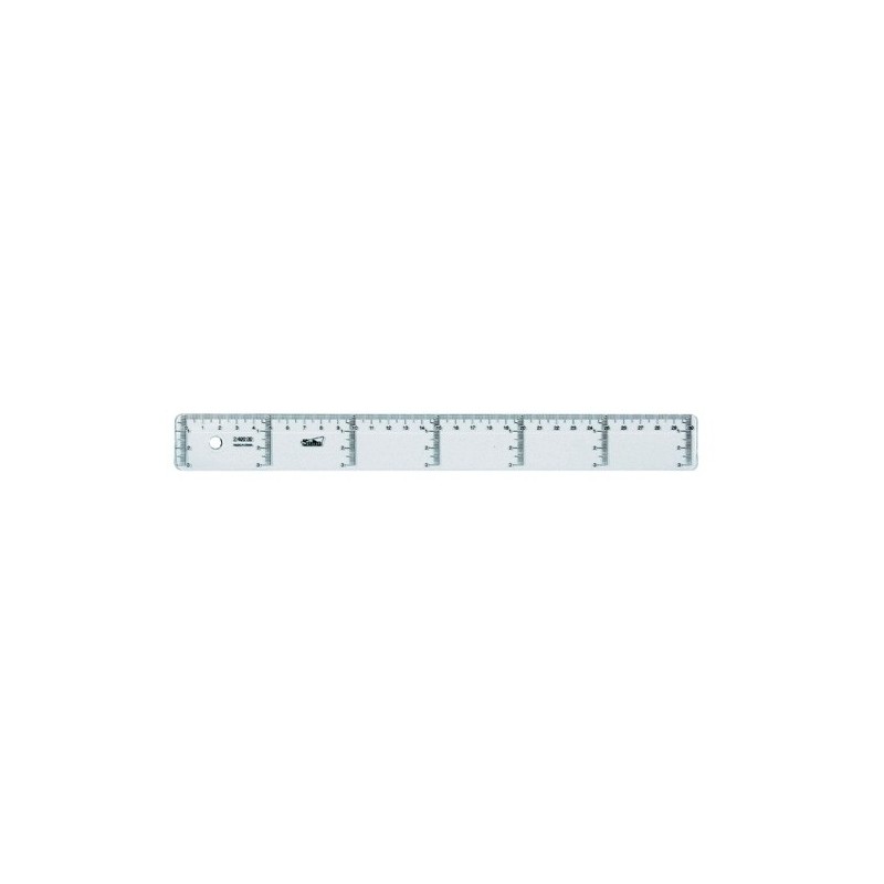 400930-REGLA CRISTAL SAFTA 30 CENTIMETROS precio por 20 unidades