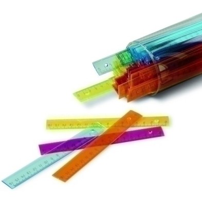 816-19-REGLAS FAIBO PLASTICO FLUOR 16cm B/100 precio por 1 unidades