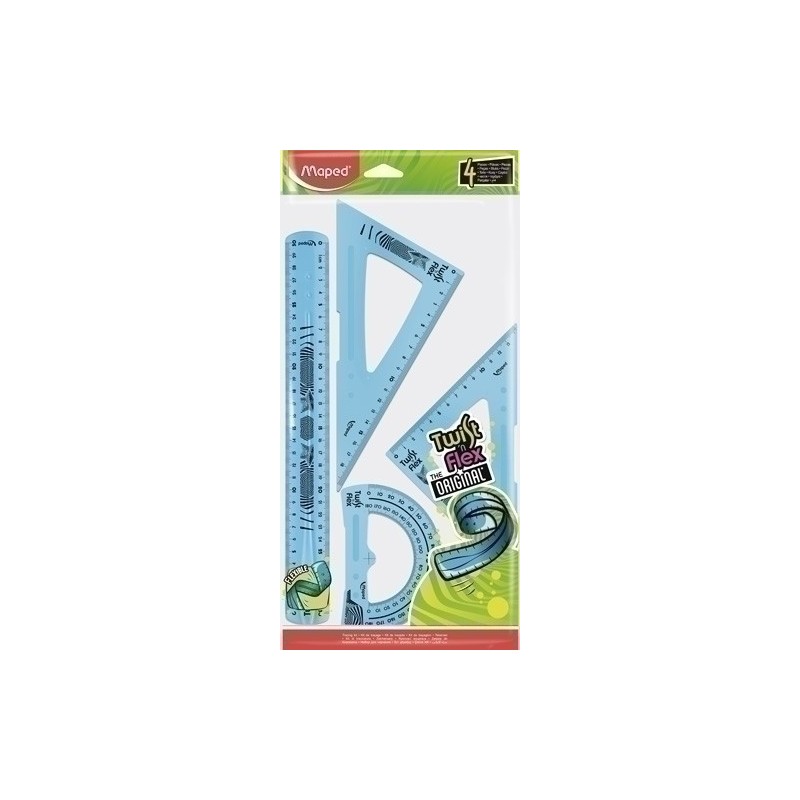 897157-KIT 4 REGLAS TWIST & FLEX IRROMPIBLE MAP precio por 1 unidades