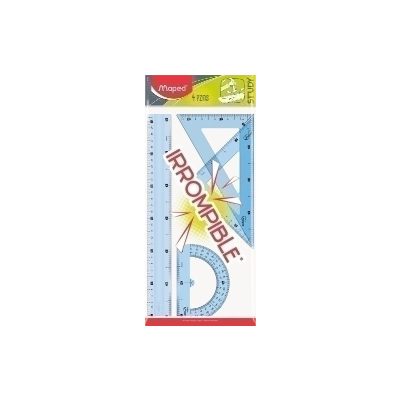 981710/981706-KIT 4 REGLAS STUDY IRROMPIBLE MAPED precio por 24 unidades