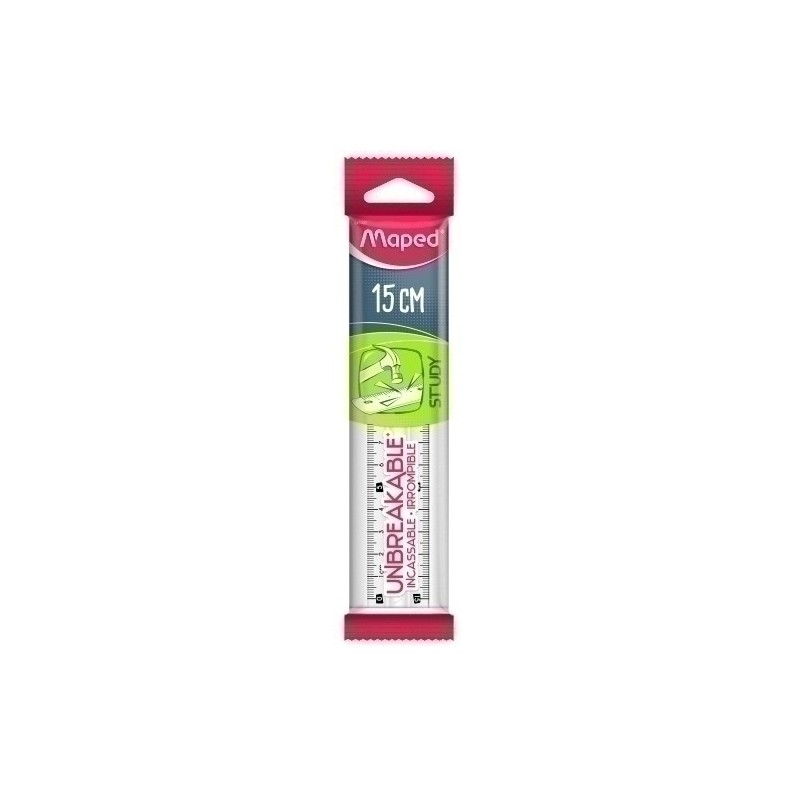 245320-REGLA MAPED STUDY 15 CM IRROMPIBLE precio por 25 unidades