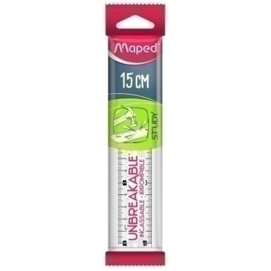 245320-REGLA MAPED STUDY 15 CM IRROMPIBLE precio por 25 unidades