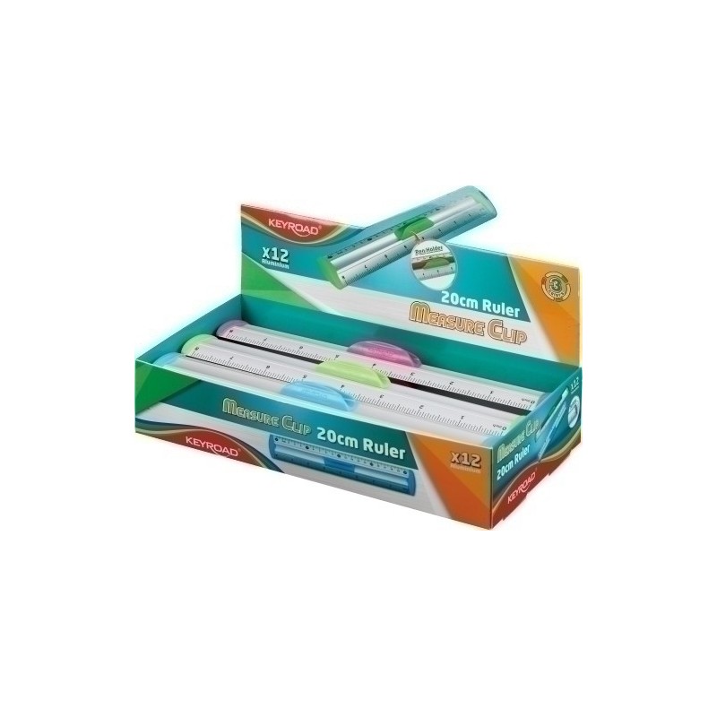 KR971538-REGLA METALICA KEYROAD 20 cm precio por 12 unidades