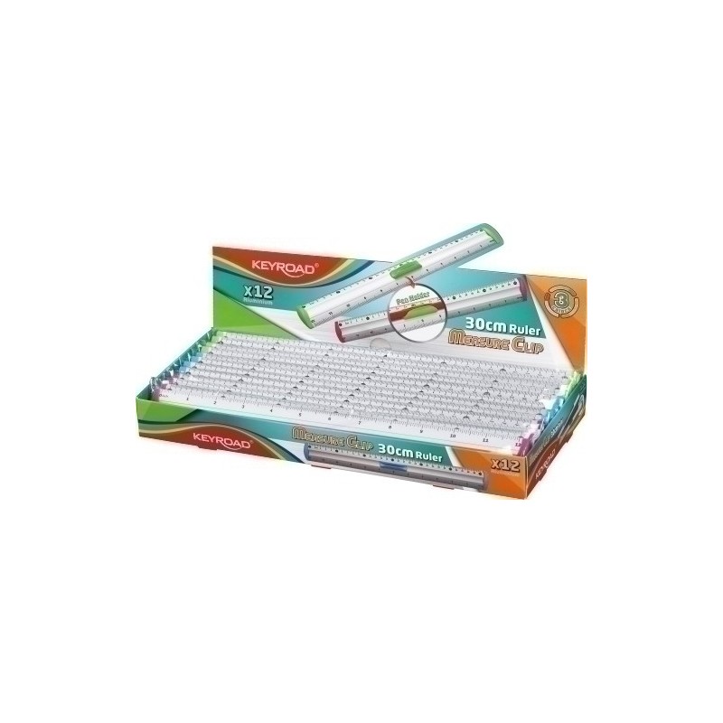 KR971330-REGLA METALICA KEYROAD 30 cm precio por 12 unidades