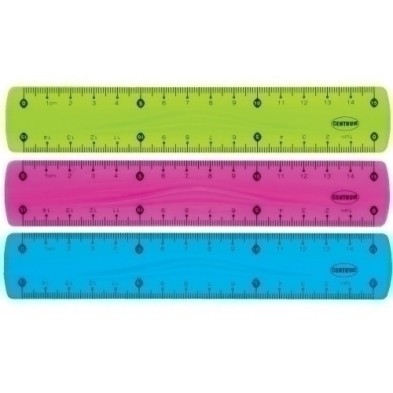 86638-REGLA CENTRUM FLEXIBLE 15 CM SURTIDO precio por 48 unidades