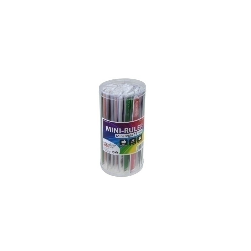 31611-REGLA COLORLINE 15 CM SURTIDO BOTE 40 precio por 1 unidades