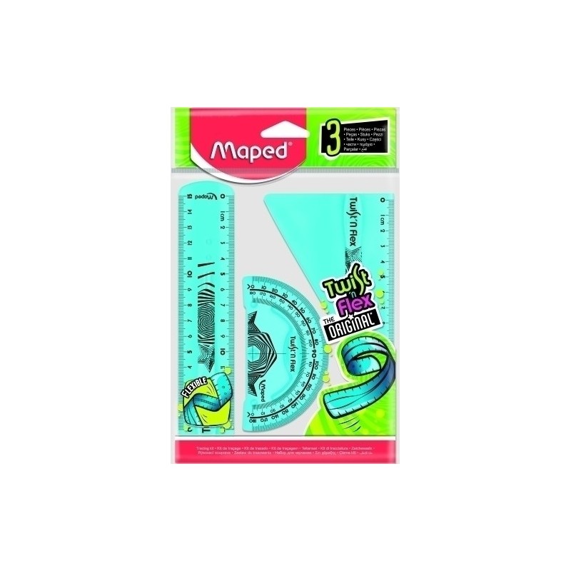 895024-KIT 3 REGLAS TWIST & FLEX IRROMPIBLE MAP precio por 1 unidades