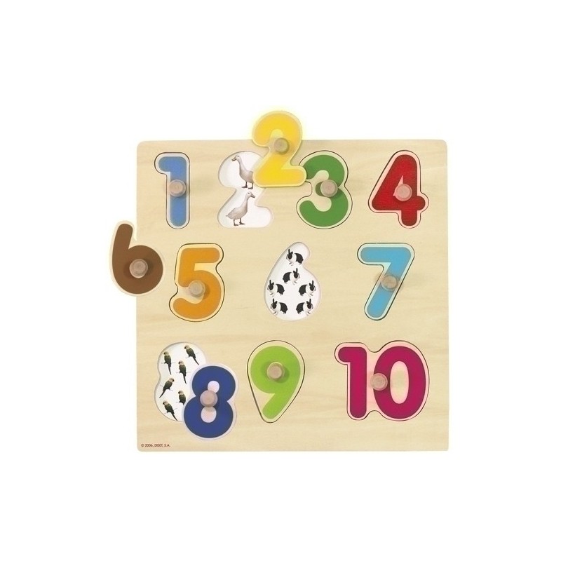 53074-PUZZLE GOULA SILUETA NUMEROS 10 PIEZAS precio por 1 unidades