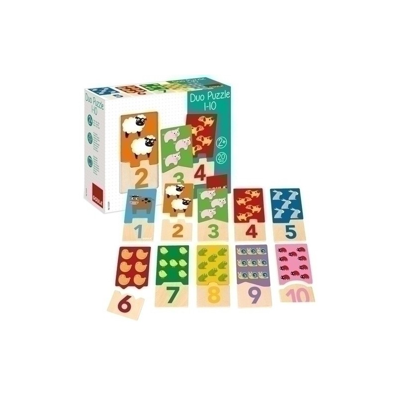 53329-PUZZLE GOULA DUO PUZZLE 1-10 20 PIEZAS precio por 1 unidades