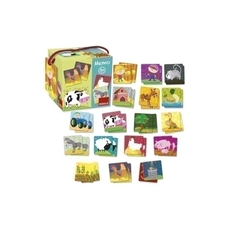 53414-JUEGO EDUC. GOULA MEMO GRANJA ANIMALES precio por 1 unidades