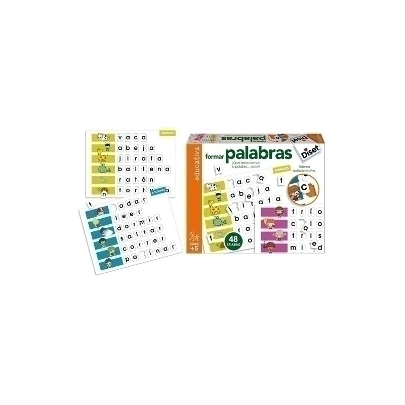 68952/63734-JUEGO EDUC. DISET FORMAR PALABRAS precio por 1 unidades