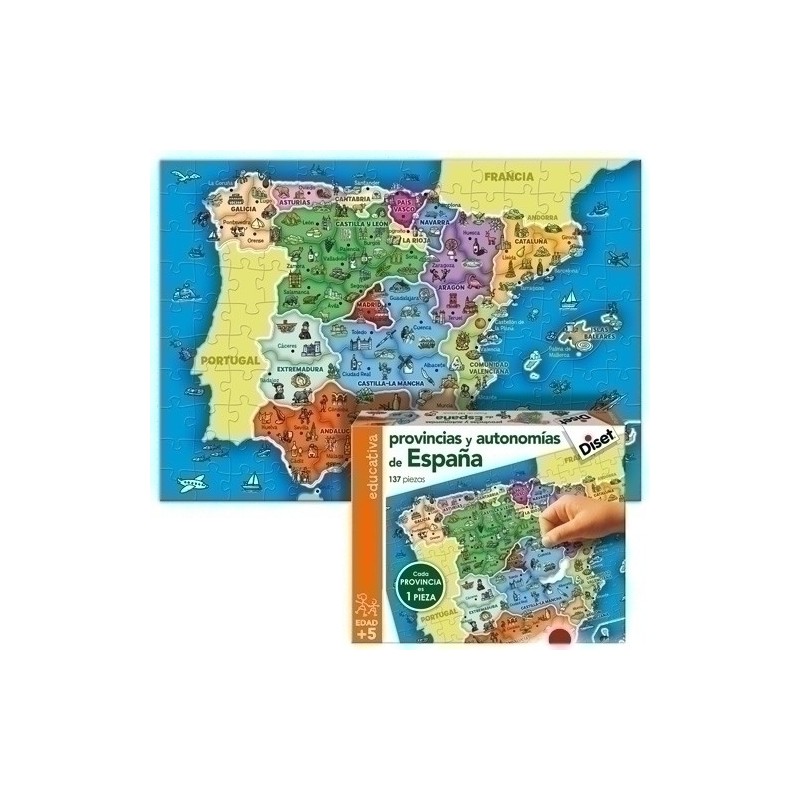 68942-PUZZLE DISET PROVINCIAS DE ESPAÑA 137 PI precio por 1 unidades