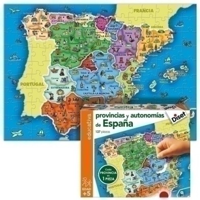 68942-PUZZLE DISET PROVINCIAS DE ESPAÑA 137 PI precio por 1 unidades
