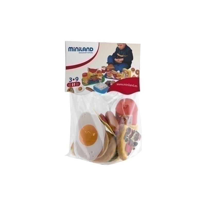 30585-BOLSA MINILAND 19 PIEZAS COMIDA RAPIDA precio por 1 unidades