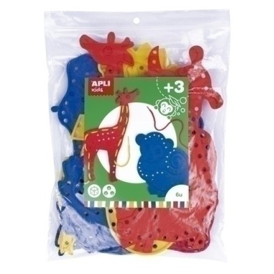 17476-JUEGO EDUC. APLI COSEDORES ANIMALES 6 UD precio por 1 unidades