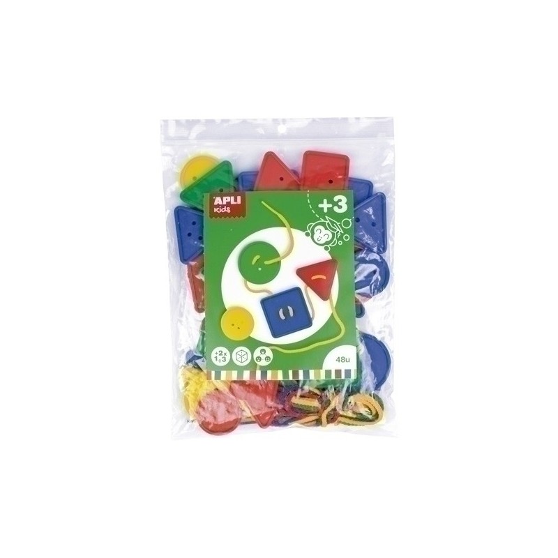 17492-JUEGO EDUC. APLI BOTONES ENSARTABLES 48 precio por 1 unidades