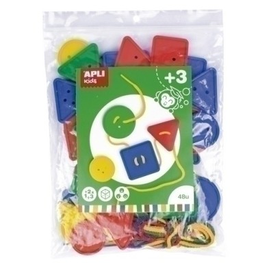17492-JUEGO EDUC. APLI BOTONES ENSARTABLES 48 precio por 1 unidades