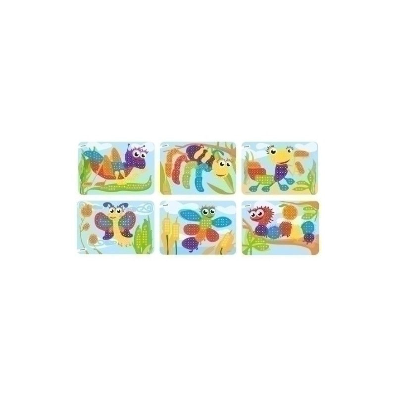 31862-JUEGO MINILAND PEGS 10mm BICHOS P/6 precio por 1 unidades