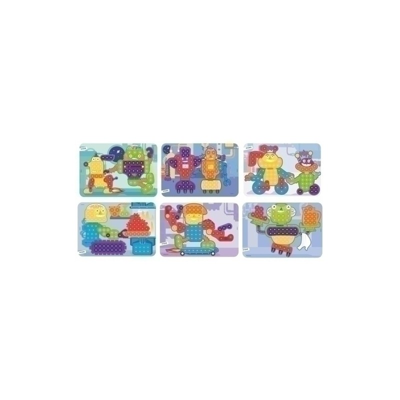 31863-JUEGO MINILAND PEGS 15mm ROBOTS P/6 precio por 1 unidades