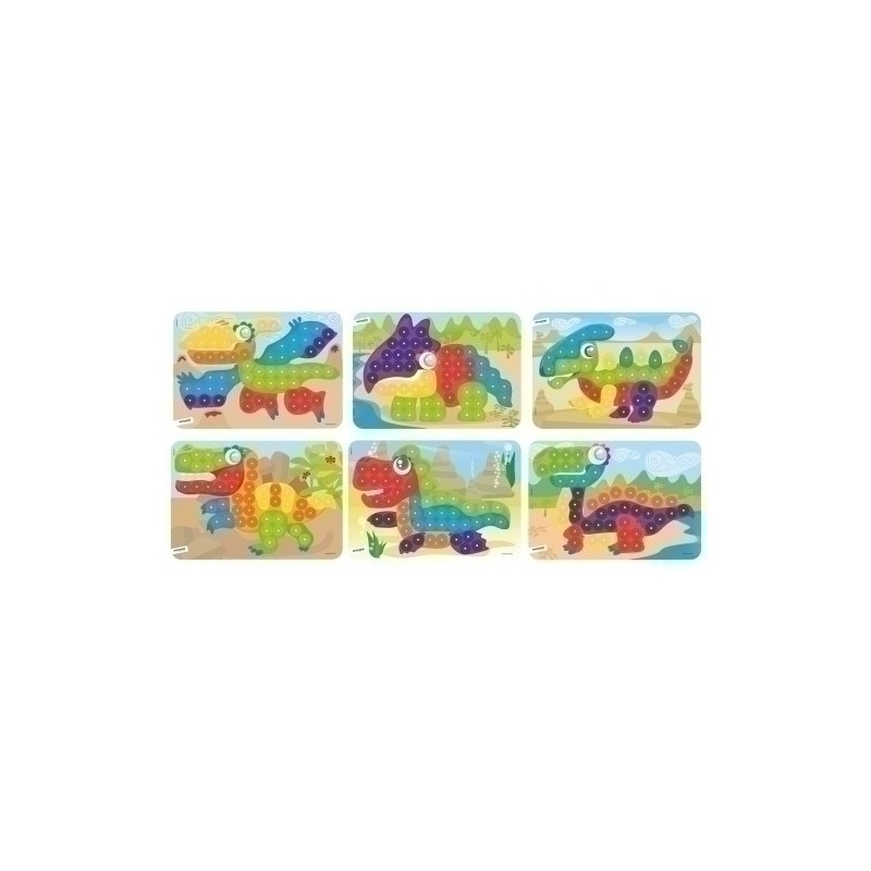 31864-JUEGO MINILAND PEGS 20mm DINOS P/6 precio por 1 unidades