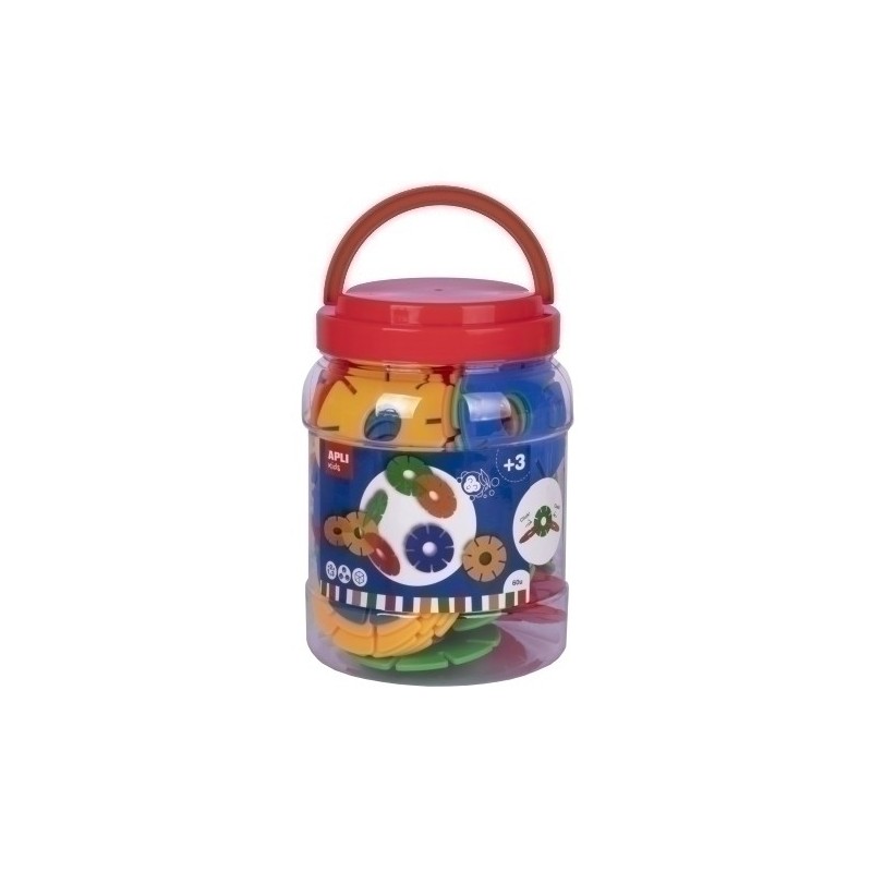 18214-JUEGO EDUC. APLI DISCOS CONECTORES 60 UD precio por 1 unidades