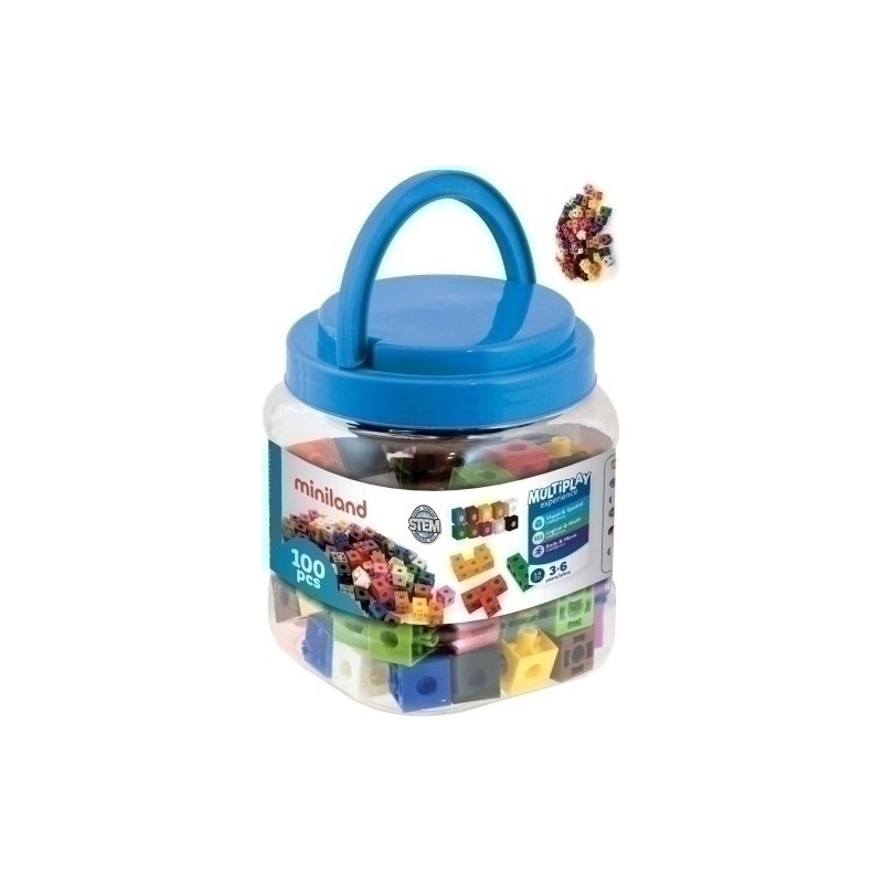 95210-BOTE DE 100 CUBOS ENCAJABLES 2cm precio por 1 unidades
