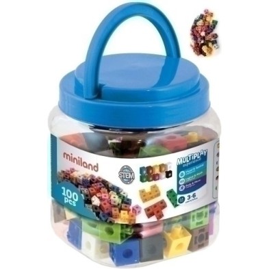 95210-BOTE DE 100 CUBOS ENCAJABLES 2cm precio por 1 unidades
